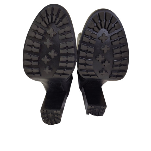 NATURALIZER CATIE LEATHER ANKLE BOOTIE WOMEN'S 8.5 BLACK PLATFORM BLOCK HEEL - Picture 10 of 16